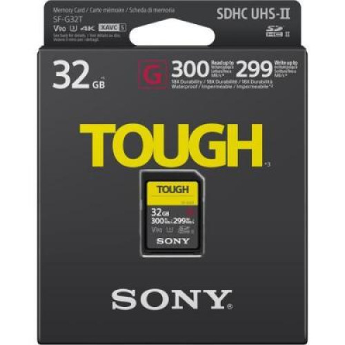 Карта пам'яті Sony 32GB SDHC class 10 UHS-II U3 V90 Tough (SF32TG)