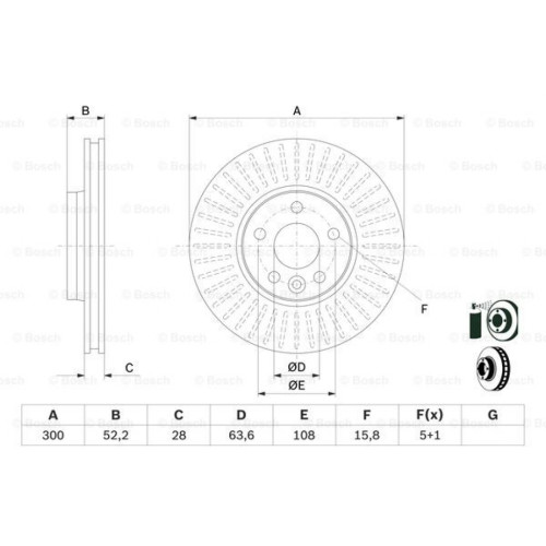 Гальмівний диск Bosch 0 986 479 974