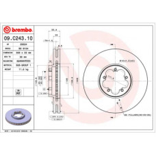 Гальмівний диск Brembo 09.C243.10