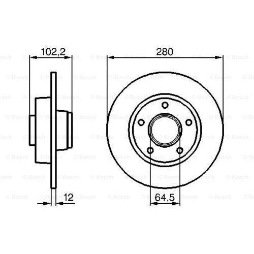 Гальмівний диск Bosch 0 986 479 144