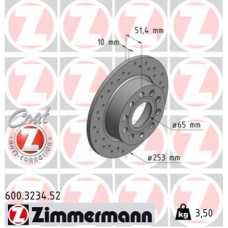 Гальмівний диск ZIMMERMANN 600.3234.52