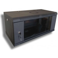 Шафа настінна Hypernet 4U 19" 600x600 (WMNC66-4U-FLAT-AC-BLACK)