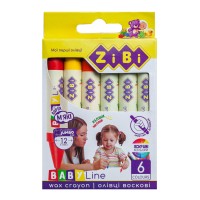 Олівці кольорові ZiBi Baby line Suoer Jumbo круглий корпус 6 шт (ZB.2484)