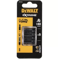 Набір біт DeWALT IMPACT TORSION, ударні, Torx, Т40, L=25 мм, 5 шт (DT7373)