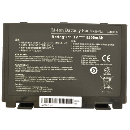 Акумулятор до ноутбука Alsoft Asus A32-F82 5200mAh 6cell 11.1V Li-ion (A41198)