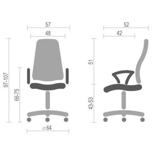 Офісне крісло АКЛАС Тета CH PR Черное (12472)