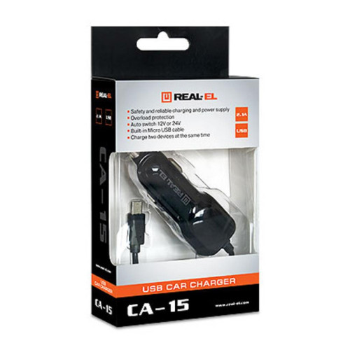Зарядний пристрій REAL-EL CA-15 black (EL123160009)