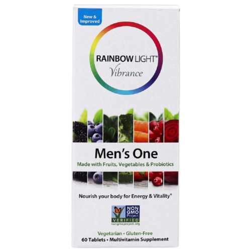 Мультивітамін Rainbow Light Мультивітаміни Для Чоловіків, Vibrance Men's One, 60 таблето (RLT21713)