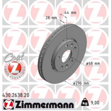 Гальмівний диск ZIMMERMANN 430.2638.20