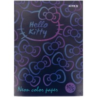 Кольоровий папір Kite А4 двосторонній неоновий, 10 аркушів/5 кольорів (HK21-252)