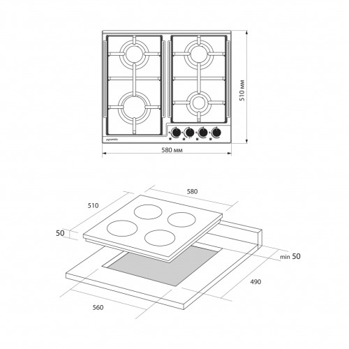 Варочна поверхня Pyramida PFX 604 IX B