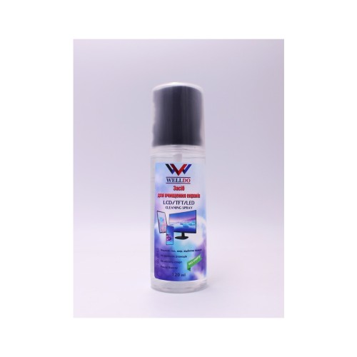Спрей для очищення Welldo 120ml alcohol + microfiber (WDDCS120A)
