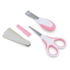 Дитячий манікюрний набір Nuvita Безпечні ножиці з аксесуарами 0+ міс. Рожевий (NV1138COOLPINK)