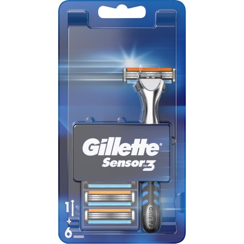 Бритва Gillette Sensor 3 з 6 змінними картриджами (7702018550807)