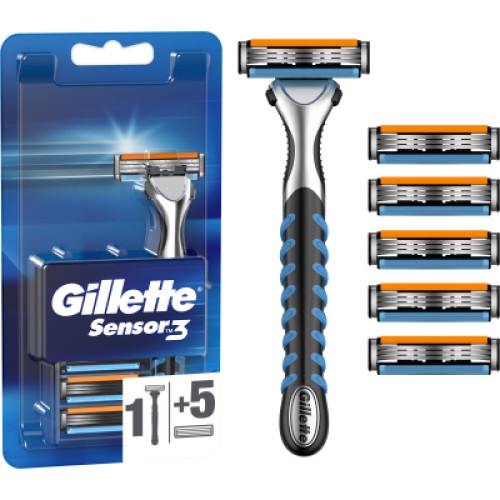 Бритва Gillette Sensor 3 з 6 змінними картриджами (7702018550807)