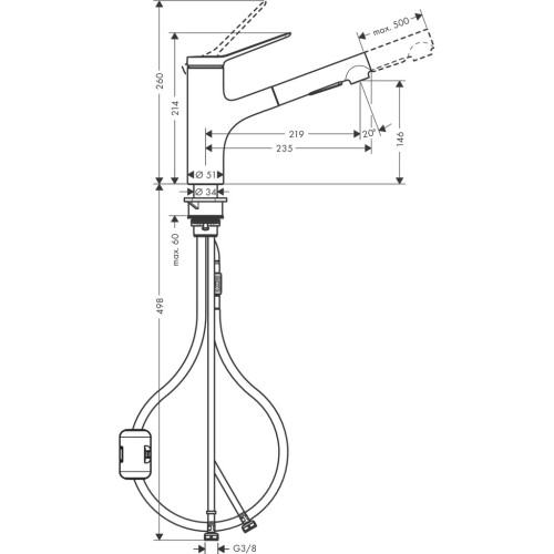 Змішувач Hansgrohe 74800800