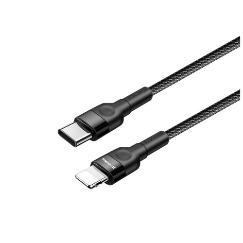 Дата кабель ColorWay USB-C to Lightning 0.3m 3А black (CW-CBPDCL054-BK)