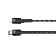 Дата кабель ColorWay USB-C to Lightning 0.3m 3А black (CW-CBPDCL054-BK)