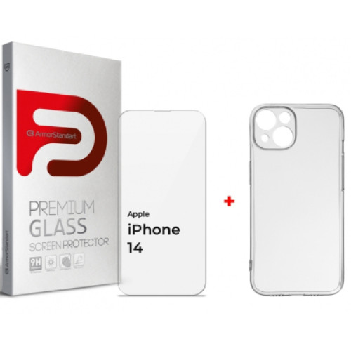 Чохол до мобільного телефона Armorstandart Apple iPhone 14 (Clear glass + Air Series Case) (ARM66923)