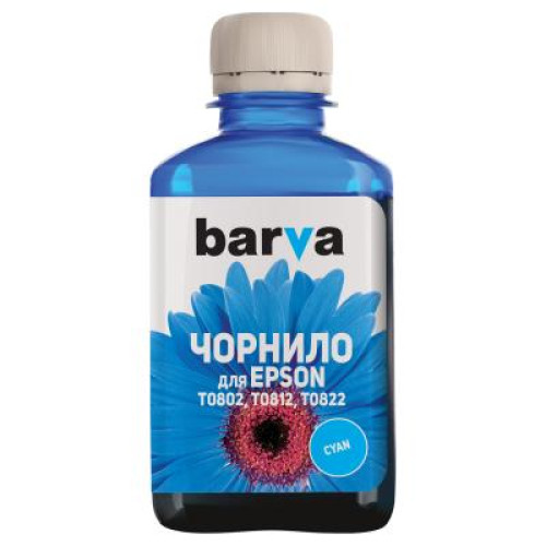 Чорнило Barva EPSON T0812 CYAN 180г (E081-138)