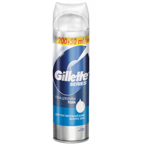 Піна для гоління Gillette Series Sensitive Skin Для чутливої шкіри 250 мл (3014260214678)