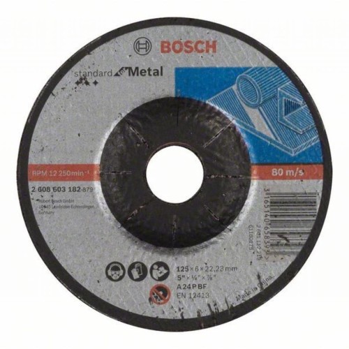 Диск BOSCH обдирный, Standard for Metal 125х6мм (2.608.603.182)