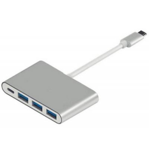 Перехідник Type-C 3.1 to 3xUSB 3.0 + Type-C 10 cm Atcom (12808)