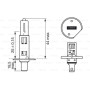 Автолампа Bosch галогенова 55W (1 987 301 076)