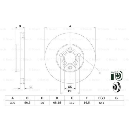 Гальмівний диск Bosch 0 986 479 037