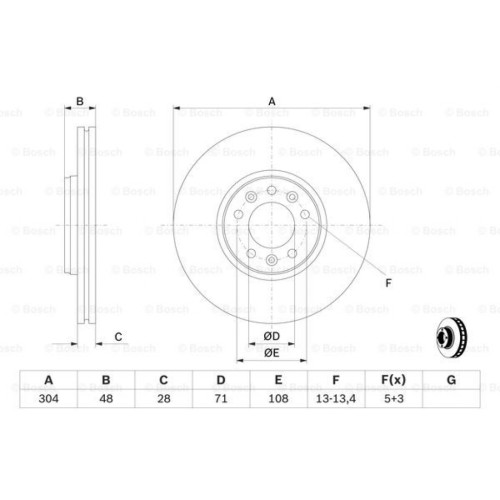 Гальмівний диск Bosch 0 986 479 380