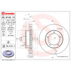 Гальмівний диск Brembo 09.9143.11