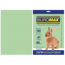 Папір Buromax А4, 80g, PASTEL green, 50sh (BM.2721250-15)