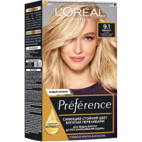 Фарба для волосся L'Oreal Paris Preference 9.1 - Дуже світло-русявий попелястий (3600520248837)