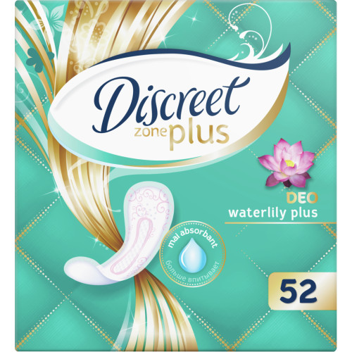 Щоденні прокладки Discreet ZonePlus Deo Waterlilly 52 шт. (8006540231746)