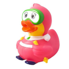 Іграшка для ванної Funny Ducks Качка Лижниця рожева (L1635)