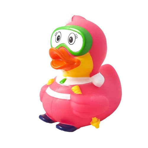 Іграшка для ванної Funny Ducks Качка Лижниця рожева (L1635)