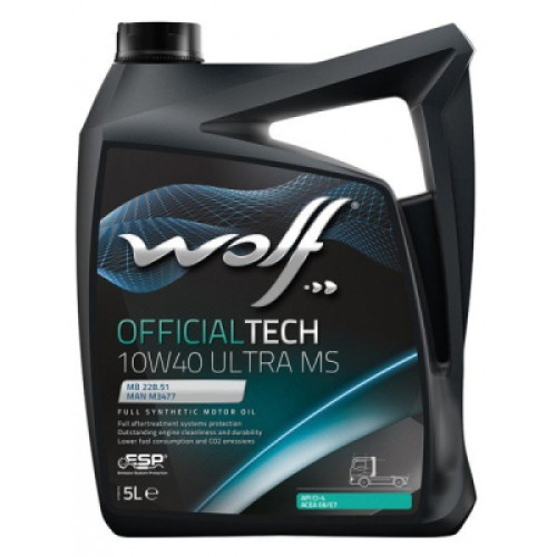 Моторна олива Wolf OFFICIALTECH 10W40 ULTRA MS 5л (8307317)