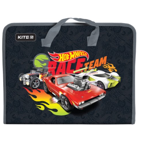Папка - портфель Kite A4 на блискавці Hot Wheels, 1 відділення (HW22-202)
