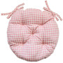 Подушка на стілець Прованс кругла Bella Рожева клiтинка D-40 (4823093417045)