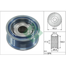 Ролик натягувача ременя INA 532 0900 10