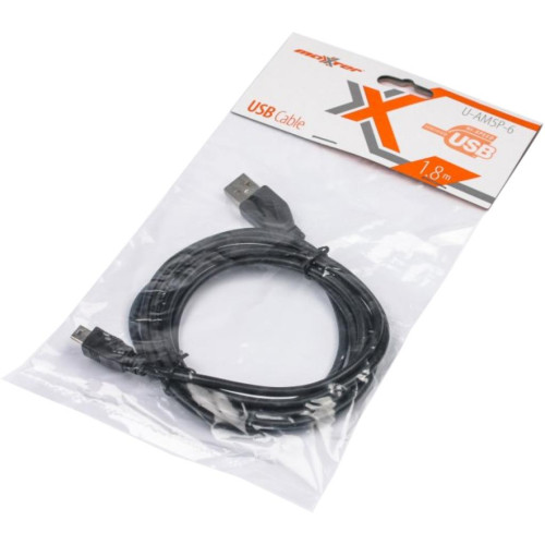 Дата кабель USB 2.0 AM to Mini 5P 1.8m Maxxter (U-AM5P-6)