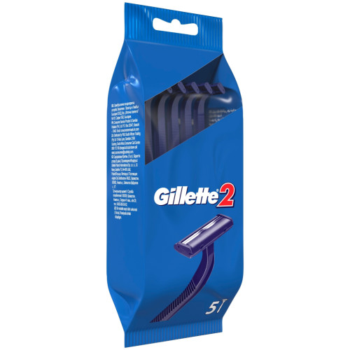 Бритва Gillette 2 одноразова 5 шт. (3014260282684/3014260287030)