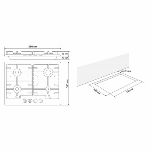 Варочна поверхня Eleyus GRACIA 60 WH CF