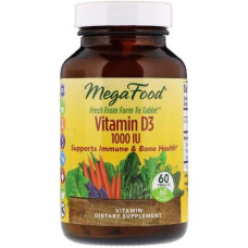 Вітамін MegaFood Вітамін D3 1000 IU, Vitamin D3, 60 таблеток (MGF10114)