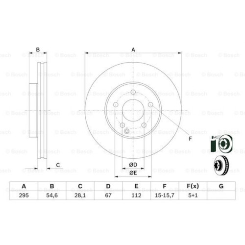 Гальмівний диск Bosch 0 986 479 039