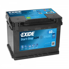 Акумулятор автомобільний EXIDE START-STOP AGM 60A (EK600)