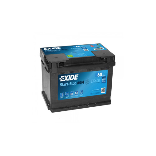 Акумулятор автомобільний EXIDE START-STOP AGM 60A (EK600)