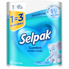 Паперові рушники Selpak Comfort Maxi 1=3 2 шари 1 рулон (8690530005570)