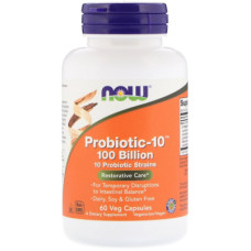 Пробіотики Now Foods Пробіотики Для Травлення, Probiotic-10, 100 Billion, 60 веге (NOW-02904)