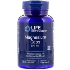 Мінерали Life Extension Магній, Magnesium, 500 мг, 100 вегетаріанських капсул (LEX-14591)